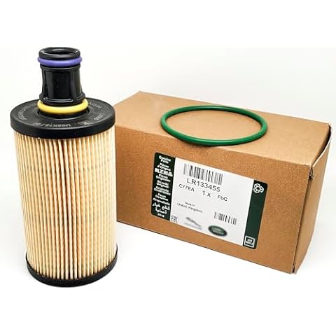 OEM Genuine Engine Oil Filter with O-Ring Seal LR133455 Compatible with Land Rover 2019-2024 Defender 110 New Generation, Discovery, Range Rover Sport L494 and Full Size L405 3.0L Supercharged Cover