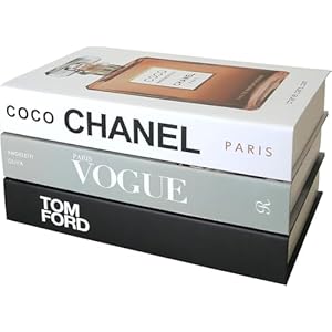Decorative Books for Home Decor Set of 3 Fake Designer Hardcover Books for Coffee Table Bookshelf Living Room TV Stand Modern Faux Book Covers Gift Worthy Set