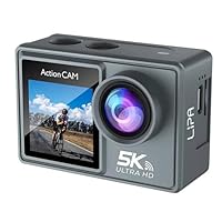 Lipa AT-M40R 5K Action Kamera IPS Wifi - Action Kamera wasserdicht - IMX Sensor - 21 Zubehör- 5K Auflösung - Dual Screen - Mic Anschluss USB - SD bis zu 256 GB - Fernbedienung -4K 60 FPS - EIS