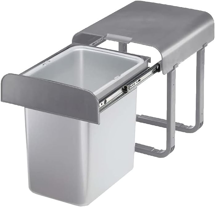 Emuca - Poubelle Avec Fixation Inférieure Pour La Cuisine, Poubelle De Recyclage Amovible, 1x20