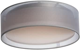 Maxim Lighting 10230WO Prime-120/277V 18W 1 LED Flush Mount-16 Inches Wide by 5.5 inches high, Finish Color: White Organza