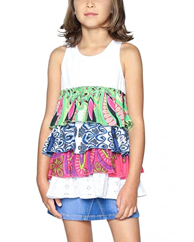 T-shirt Desigual fille Podenco fushia rose en coton imprimé branché