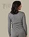 LAPASA Womens 100% Merino Wool Base Layer Midweight Activewear Thermal Underwear Long John Shirt Long Sleeve Cold Weather L48 Small Heather Gray 1 Top