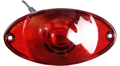 Feu arrière œil de chat rouge avec stop et position pour moto custom chopper bobber