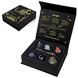 GolbalJew Scorpio Crystals Gift Set, Zodiac Signs Healing Crystals Birthstones with Horoscope Box Set Scorpio Astrology Crystal Bracelet Healing Stones Gifts