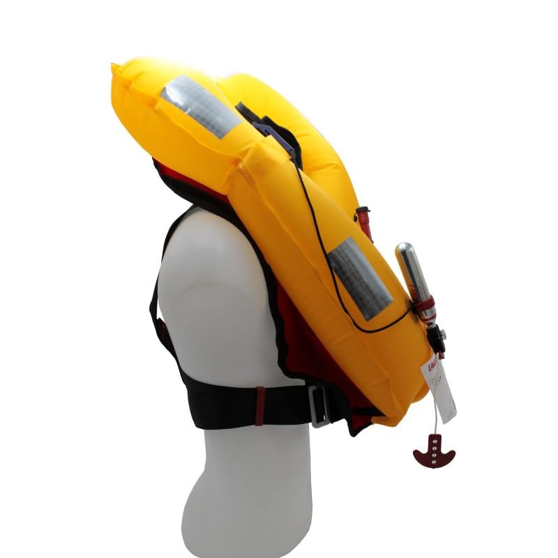 Gilet de Sauvetage Gonflable Manuel 170 N Essential – sans Harnais– Sécurité Marine ISO 12402‑3 – Sifflet & D‑Ring – Réarmable – Confort & Visibilité
