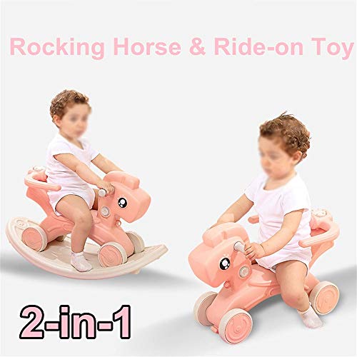 YWSZJ 2 in 1 Kinder Trojaner Schaukelpferd Kinder Flaschenzug Stuhl Multifunktionales Sicherheitsspielzeug Mit Musik… – Bild 4
