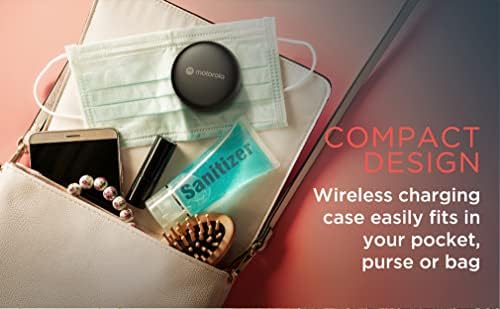 Motorola Sound Wireless Earphones - Moto Buds 250 - In-Ear - Qi Technology - Water and Sweatproof - Touch and Voice Control - 18 Hours Playtime - Black, S/M/L