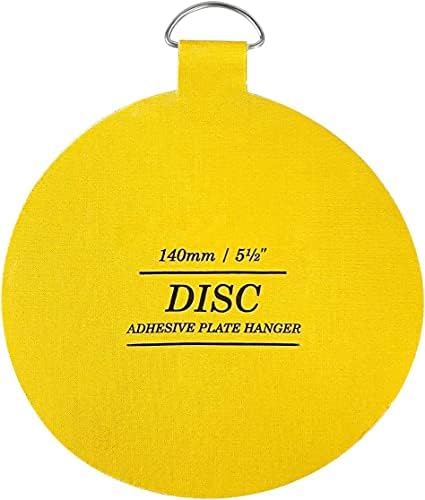 Disc Plate Hangers for Walls - (140mm / 5.5") Plate Hanging Disk - Strong Invisible Plate Holder Self Adhesive Stick on Hooks Picture Hanging Wall Plate Holder