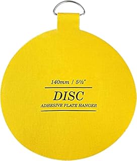 Disc Plate Hangers for Walls - (140mm / 5.5") Plate Hanging Disk - Strong Invisible Plate Holder Self Adhesive Stick on Hooks Picture Hanging Wall Plate Holder