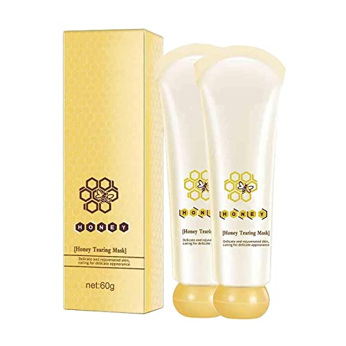 Beepow 2023 New Honey Mask,Honey Tearing Mask, Honey Tearing Mask Peel Exfoliating Blackhead Pore Cleansing (2PCS)