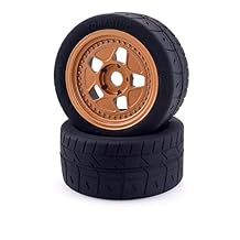 Tsolay 2 Pack of RC 109mm Rubber Tyres 17mm Hex Hub Set Fit for ARRMA ZD Racing 1/7 RC On-Road Car Modification Accessories