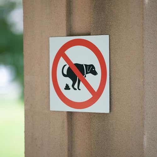 Achtung hier ist kein Hundeklo Schild, Hundetoilette verboten, Hinweisschild 15x15cm, Keine Hundeverbotsschild