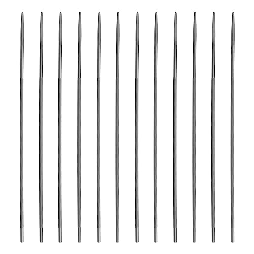 Be In Your Mind 12Pcs Round Chainsaw File Steel Chain Saw File Sharpener Accessories for Chain Pitch 3/8 Chainsaw Sharpening File 4.0mmx200mm Silver