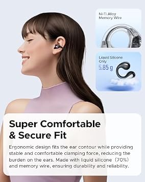 SoundPEATS PearlClip Pro Black and C30 White Bluetooth 6.0 Earbuds