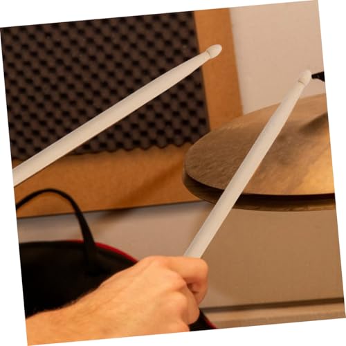 12 pares de baquetas de madera de arce 5A con punta redonda para jazz y práctica de banda, baquetas de madera con agarre suave adecuadas para jóvenes y lecciones de música miniatura 4