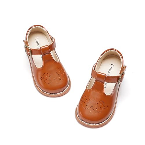 Image of Felix & Flora Toddler Girl Mary Jane Dress Shoes - School Oxford Flats for Girl Party Shoes.