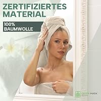 Green Mark Handtücher - Set mit 8 Stück – 100% Baumwolle, Weich & Saugfähig, Premium Qualität für Badezimmer, Spa und Fitness, 50 × 100 cm, Natur/Creme – Ansicht 4