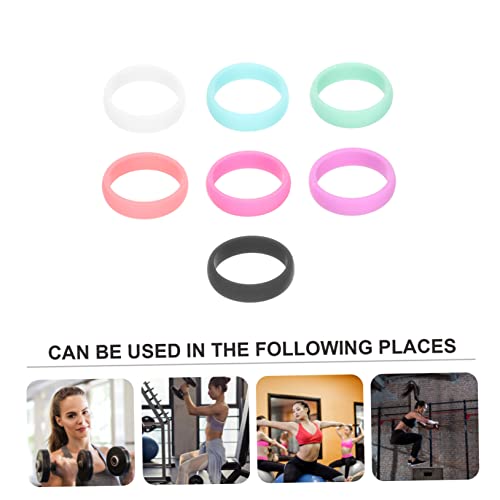 Yardwe 14 piezas anillas de silicona ergonómicas para mujer miniatura 4