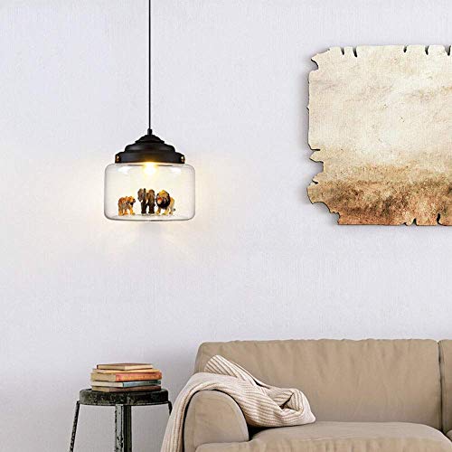 Lámpara de techo de cristal Edison estilo retro nórdico 3