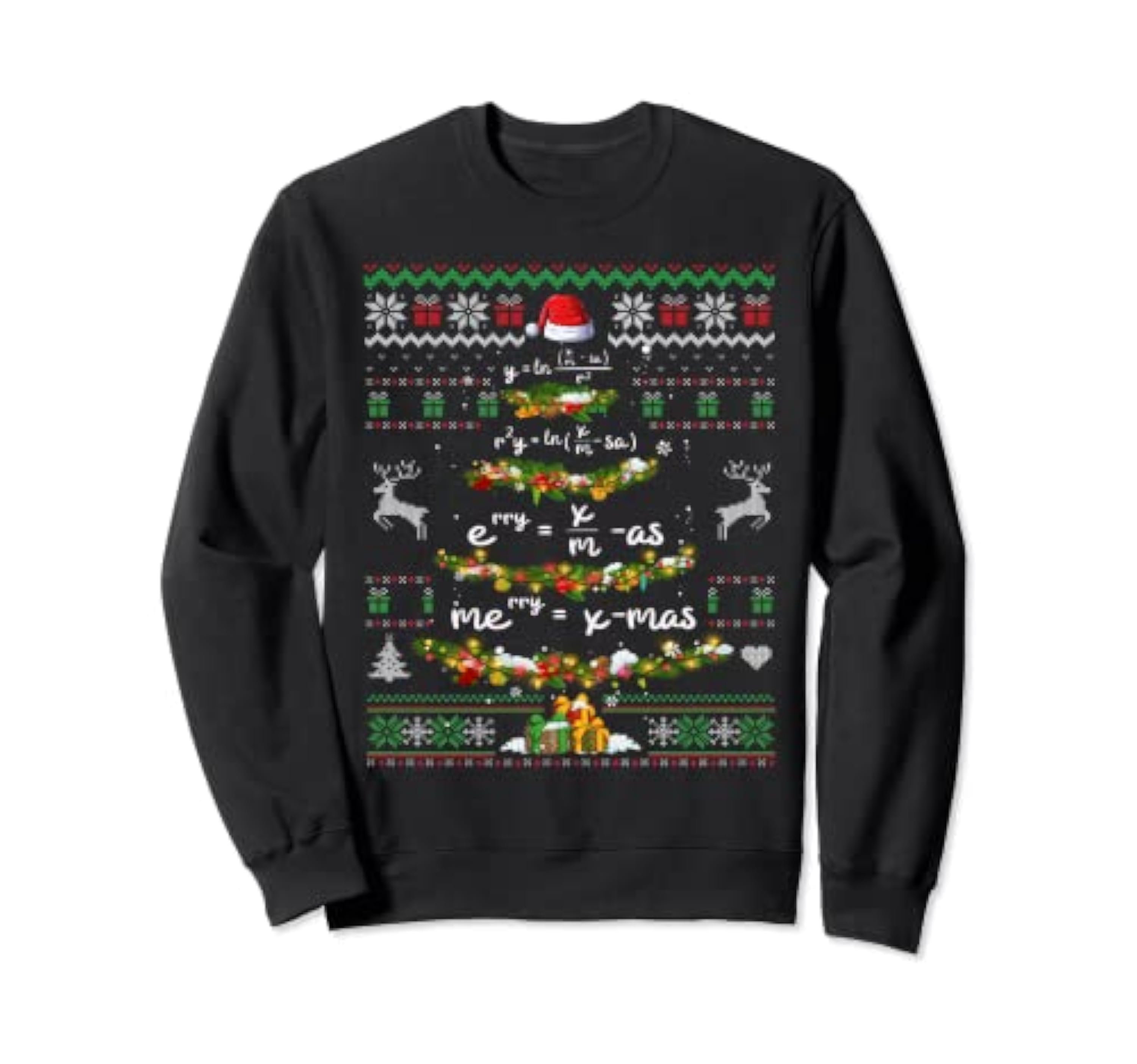Maestro de matemáticas Árbol de Navidad Suéter feo Christmath Geometry Sudadera