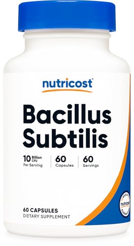 Nutricost Bacillus Subtilis (10 Billion CFU) 60 Capsules Vegan GMO-Free