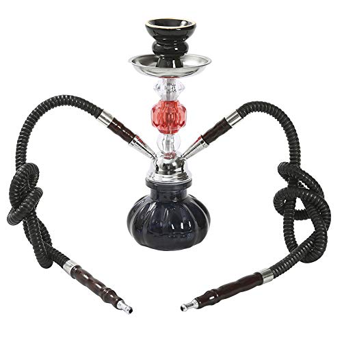 SETSCZY Set mit 2 Schläuche, Naturkohle, Kaminkopf, Alu Mundstück, Hygiene Mundstücke inkl Komplettset Shisha Anschlüsse…