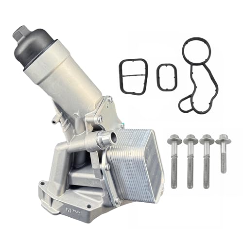 11428585624 11428596283 Oil Filter Housing with Oil Cooler Compatible with BMW 2.0L B46 2016-2019 320i 330i 530i X3 Replace 11 42 8 596 283