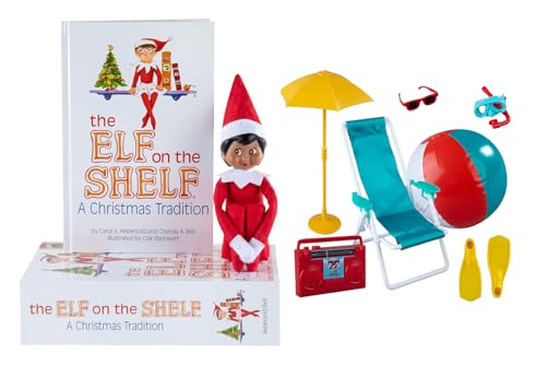 The Elf on the Shelf® Brown Eyed Girl & Polar Props™? Beach Vacation Set
