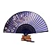 Ręcznie składane wentylatory ciemni fioletowe ręczne Fani Fan Fan Fan fan fan fan rzemieślniczy Fan Fan Fan Fan Dance Fan Vintage Retro (Kolor: Purple B)