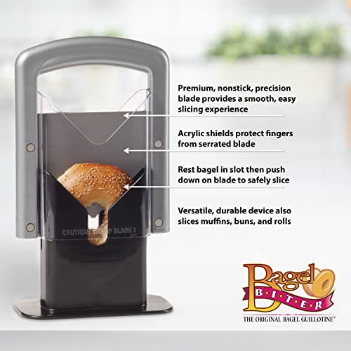 Hoan The Original Bagel Guillotine Universal Slicer, Silver, 9.25-Inch - #TOP7