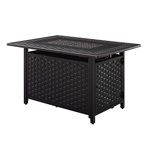 Fire Sense Albany Woven Aluminum Convertible Fire Pit Table #TOP28