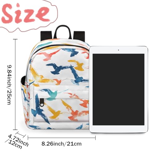 Watercolour Pigeon Backpack for Women Large Capacity with Adjustable Pressure Relief Strains Lightweight Travel Backpack for Work Travel Casual Gifting4