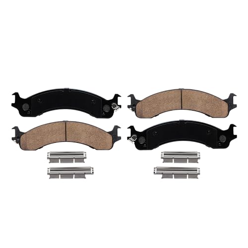 Image of Detroit Axle - Front Brake Pads for 2000-2002 Dodge Ram 2500 3500, 2001 Ceramic Brake Pads with Hardware Replacement