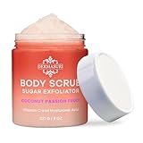 Dermasuri - Exfoliating Sugar Scrub - Body Scrubber for Men & Women - Exfoliates & Removes Dead, Dry Skin for a Soft & Radiant Glow - Deep Hydration & Moisture - Coconut Passion Fruit