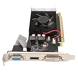 3 puertos de pantalla: esta tarjeta gráfica DDR3 de 2 GB viene con 3 puertos de pantalla, incluida la interfaz multimedia HD, VGA y DVI.