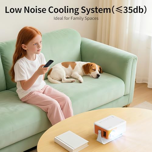 YOTON Mini Beamer Klein[180°Drehung & Auto Keystone] New Y3 Mini Projektor 1080P Unterstützt 15000L, 50% Zoom Tragbarer Beamer für Heimkino Schlafzimmer Kompatibel mit HDMI/USB/Phone/PS5/TV Stick