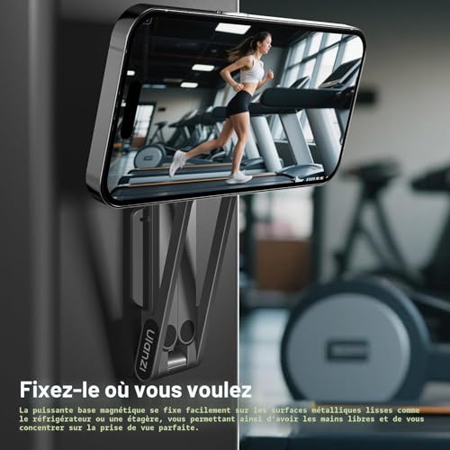 ULANZI MA38 Trépied Magnétique pour Téléphone Portable, Maglock Mousqueton Fixation Rapide, Aluminium Support Pliable, Mini Perche à Selfie Portable Compatible avec iPhone 17 16 15 14 13 12 Magsafe – vue 3