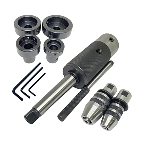 BlueFox 2MT Lathe Tailstock Tap and Die Holder Set | Sliding Floating Type Die Holder Attachment in 2MT Shank | Ideal For Threading & Tapping, cutting accurately aligned threads on lathe