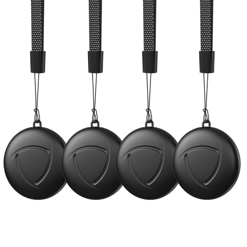 Smart Tracker Tags 4-Pack – Air GPS Tracker Kompatibel mit Apple Wo ist? (iOS NUR),Wasserdichter Gegenstandssucher,Bluetooth-Schlüsselfinder für Geldbörse,Gepäck,Austauschbare Batterie