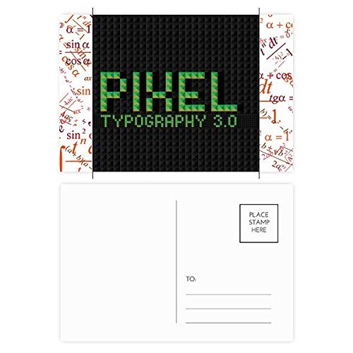 Cartes postales Pihel Typographie 3.0 pour vos messages de remerciement pixel