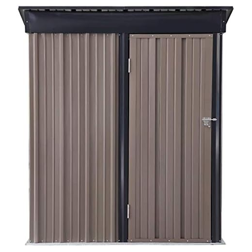 HYD-Parts Outdoor 5x3 FT Storage Shed Tool House Utility Metal Garden Tool Storage House with Sloped Metal Roof