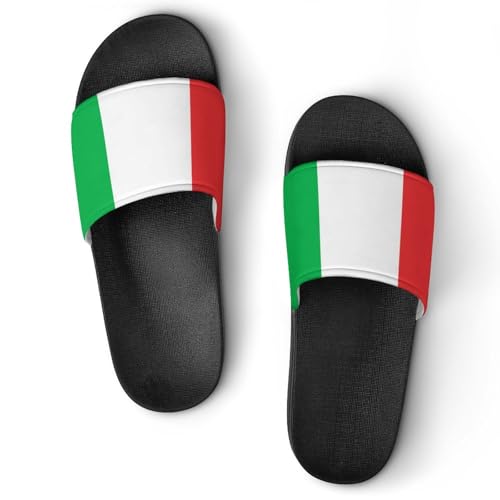 Italian Flag Funny Slide Sandals Non-Slip PVC Shower Slipper House Shoes Open Toe Slippers for Adult 45 (275mm)