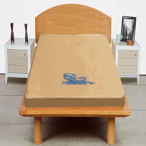 Image of Trance Cotton Feel Terry Ultra Soft Waterproof Mattress Protector | Breathable - Hypoallergenic Mattresses Cover (78x36 inch | 6.5x3 feet, Brown - Pack of 1)