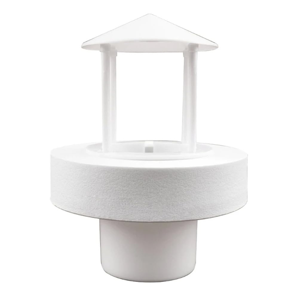 Littimoon Floating Mist Dispenser Water Fountain Mist Maker Generators Nebulizer for Mini Pool Pond(White)
