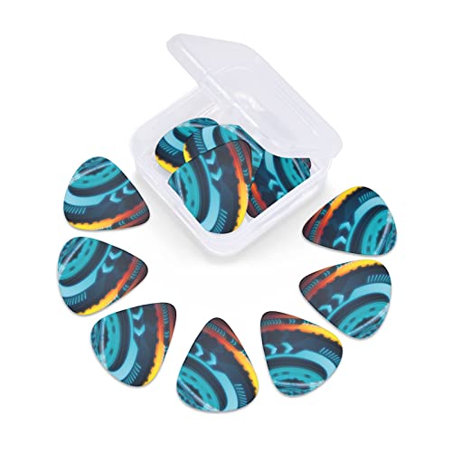 Guitar Picks Technology Future Circle Lot de 12 médiators abstraits pour guitare électrique, basse acoustique, cadeau avec boîte - Les Beatles, Paul McCartney, John Lennon, RIngo Starr, George Harrison Guitar Picks Technology Future Circle Lot de 12 médiators abstraits pour guitare électrique, basse acoustique, cadeau avec boîte – Image 4