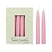 Zest Candle 12-Piece Taper Candles, 6-Inch, Light Rose