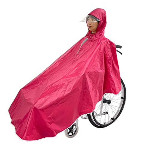 【介護支援専門員監修】Douray 車椅子用レインコート 車いす ポンチョ 雨具 長いポンチョ レインコート収納袋付き フリーサイズ 男女兼用 (なつめ色)