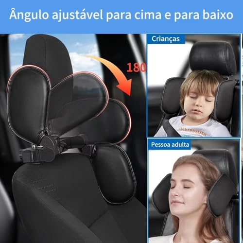 Travesseiro de Encosto De Cabeça Para Assento de Carro Almofada De Suporte Ajustável e Apoio Para Pr