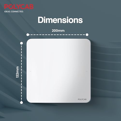 Image of Polycab Freshobreeze Prime| 150mm Energy Efficient Exhaust fan for Kitchen, Bathroom | Noiseless ventilation, Sleek Design Easy to Clean | High Speed, Powerful Motor, 3 Yrs Warranty【White】